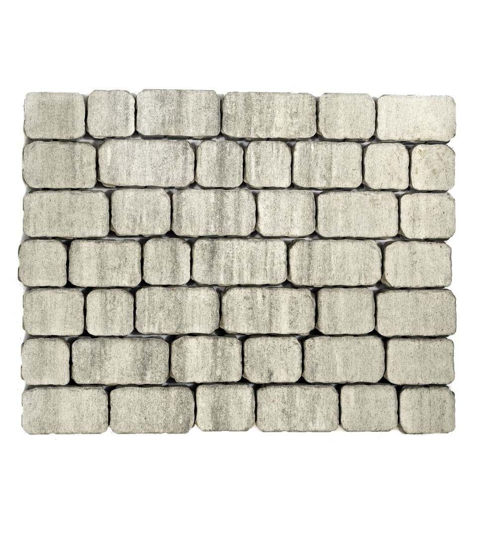 Тротуарная плитка BRAER II «Ривьера» Color Mix Тип 7 «ТУМАН»